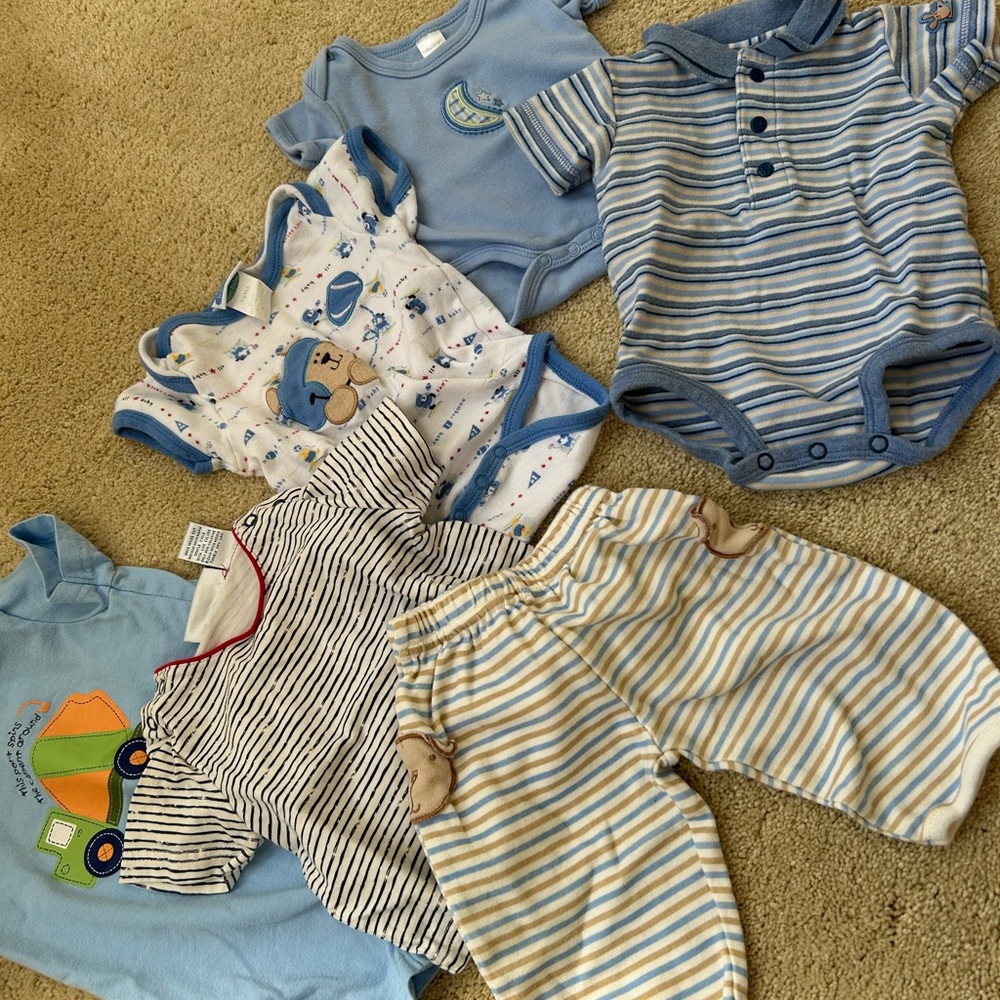 Baby Boy Clothing Set - Blue and Striped